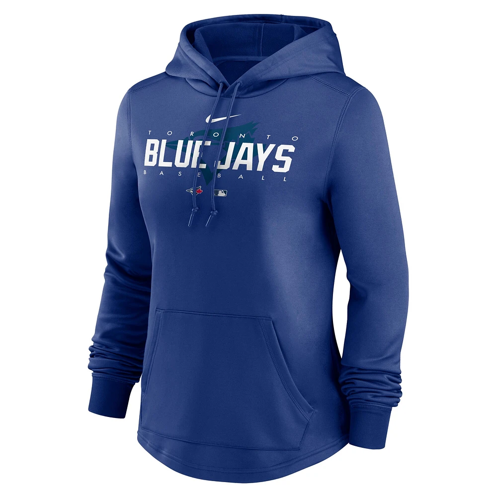 Women's Nike Royal Toronto Blue Jays Authentic Collection Pregame Performance Pullover Hoodie