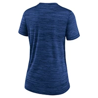 T-shirt à encolure en V Velocity Practice Performance Nike Royal Toronto Blue Jays Authentic Collection pour femme