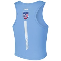 Women's Pro Standard Powder Blue Toronto Jays Fastlane Tri-Blend Racerback Scoop Neck
 Tank Top