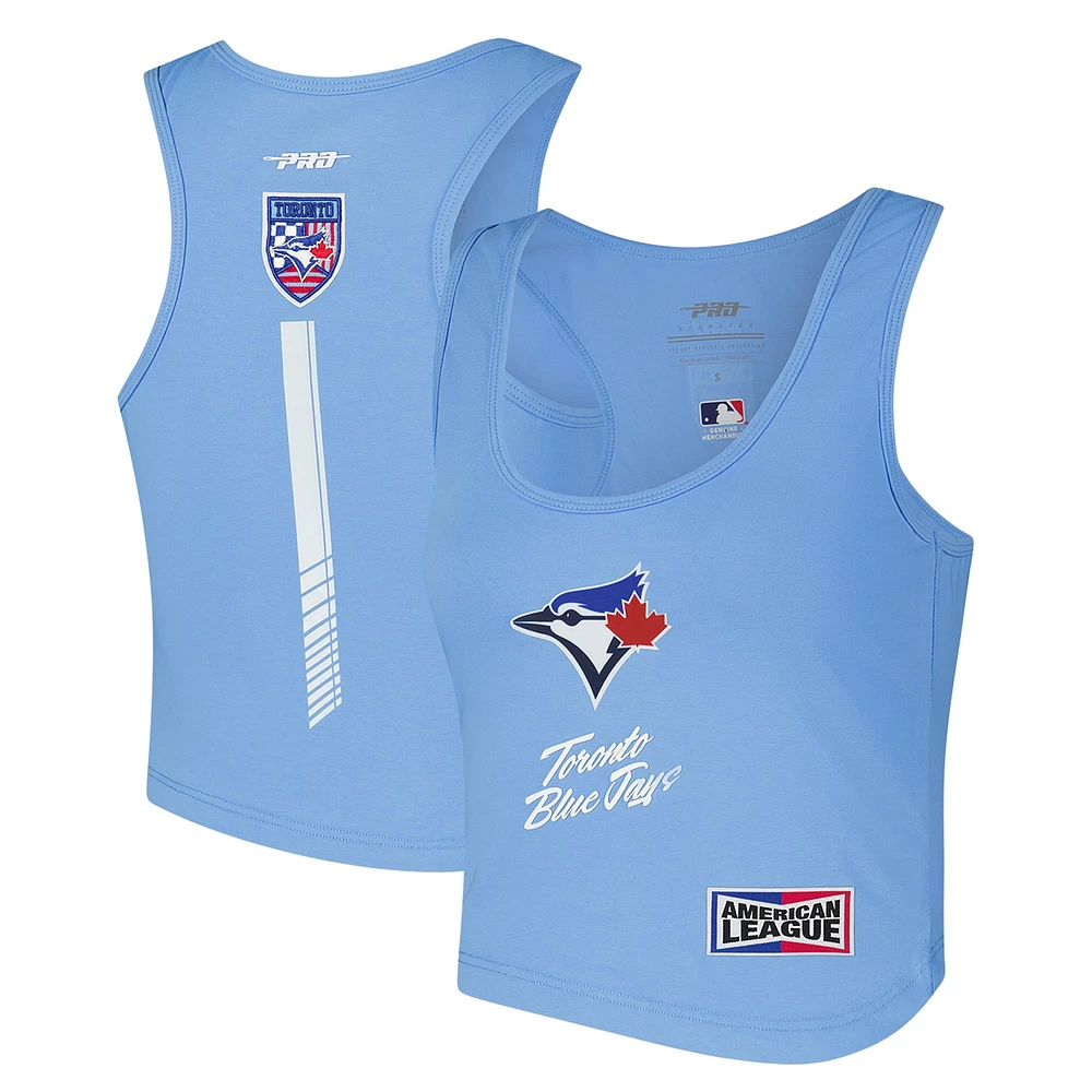 Women's Pro Standard Powder Blue Toronto Jays Fastlane Tri-Blend Racerback Scoop Neck
 Tank Top