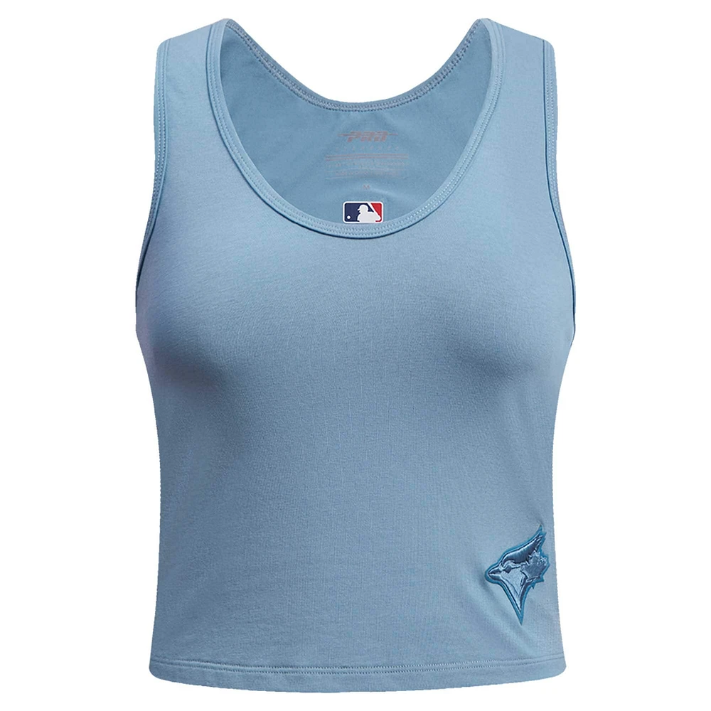 Women's Pro Standard Powder Blue Toronto Jays Neutral Fitted Racerback Tank Top