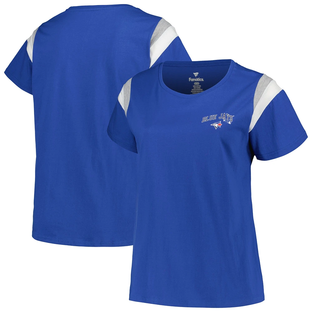 Profil pour femme Royal Toronto Blue Jays T-shirt à encolure dégagée grande taille