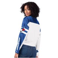 Starter Women's Starter White Toronto Blue Jays Long Sleeve Jersey Crop Top