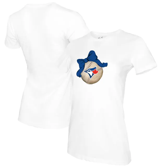 Toronto Blue Jays Tiny Turnip Toddler Baseball Love 3/4-Sleeve Raglan  T-Shirt - White/Royal