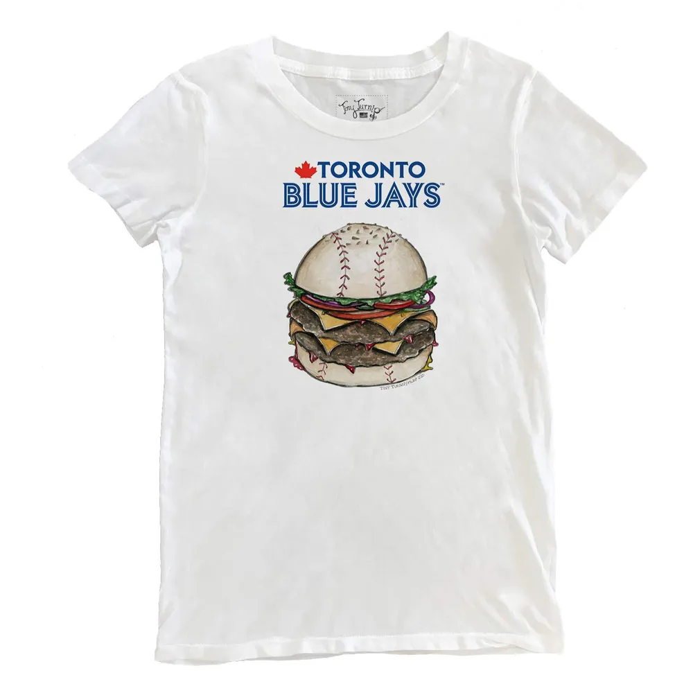 Lids Toronto Blue Jays Tiny Turnip Women's Burger T-Shirt - White