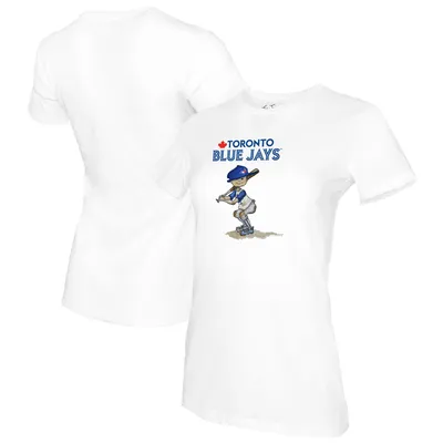 Lids Toronto Blue Jays Tiny Turnip Women's Slugger 3/4-Sleeve Raglan T-Shirt  - White/Royal