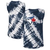 Women's Touch Navy Toronto Blue Jays Money Ball Tie-Dye - Tank Top