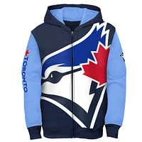Youth Fanatics Navy/Light Blue Toronto Jays Postcard Full-Zip Hoodie Jacket