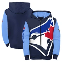 Youth Fanatics Navy/Light Blue Toronto Jays Postcard Full-Zip Hoodie Jacket