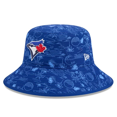 Youth New Era  Royal Toronto Blue Jays 2025 Spring Training All Over Print Bucket Hat