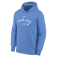 Sweat à capuche performance Nike bleu Toronto Blue Jays Authentic Collection pour jeune