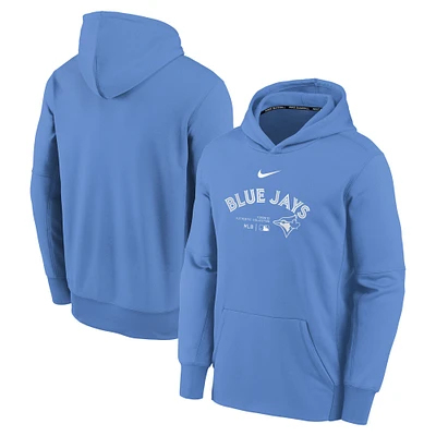 Sweat à capuche performance Nike bleu Toronto Blue Jays Authentic Collection pour jeune