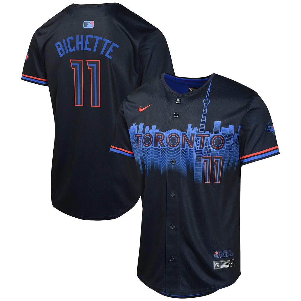 Maillot de joueur Nike Bo Bichette pour jeunes des Blue Jays Toronto 2024 City Connect Limited