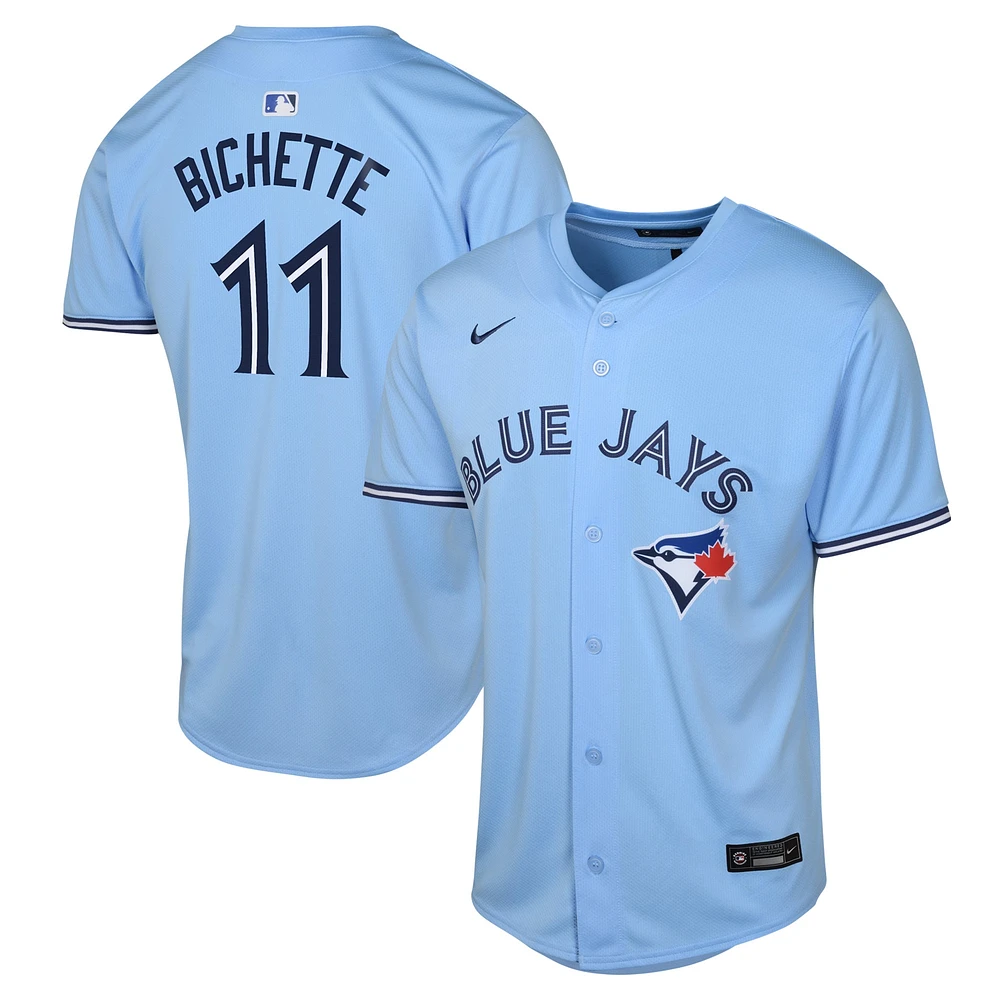 Maillot de joueur alternatif limité Nike Bo Bichette pour jeune, bleu poudre, des Blue Jays Toronto