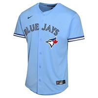 Maillot de match joueur alternatif des Blue Jays Toronto Bo Bichette Nike pour jeune, bleu poudre