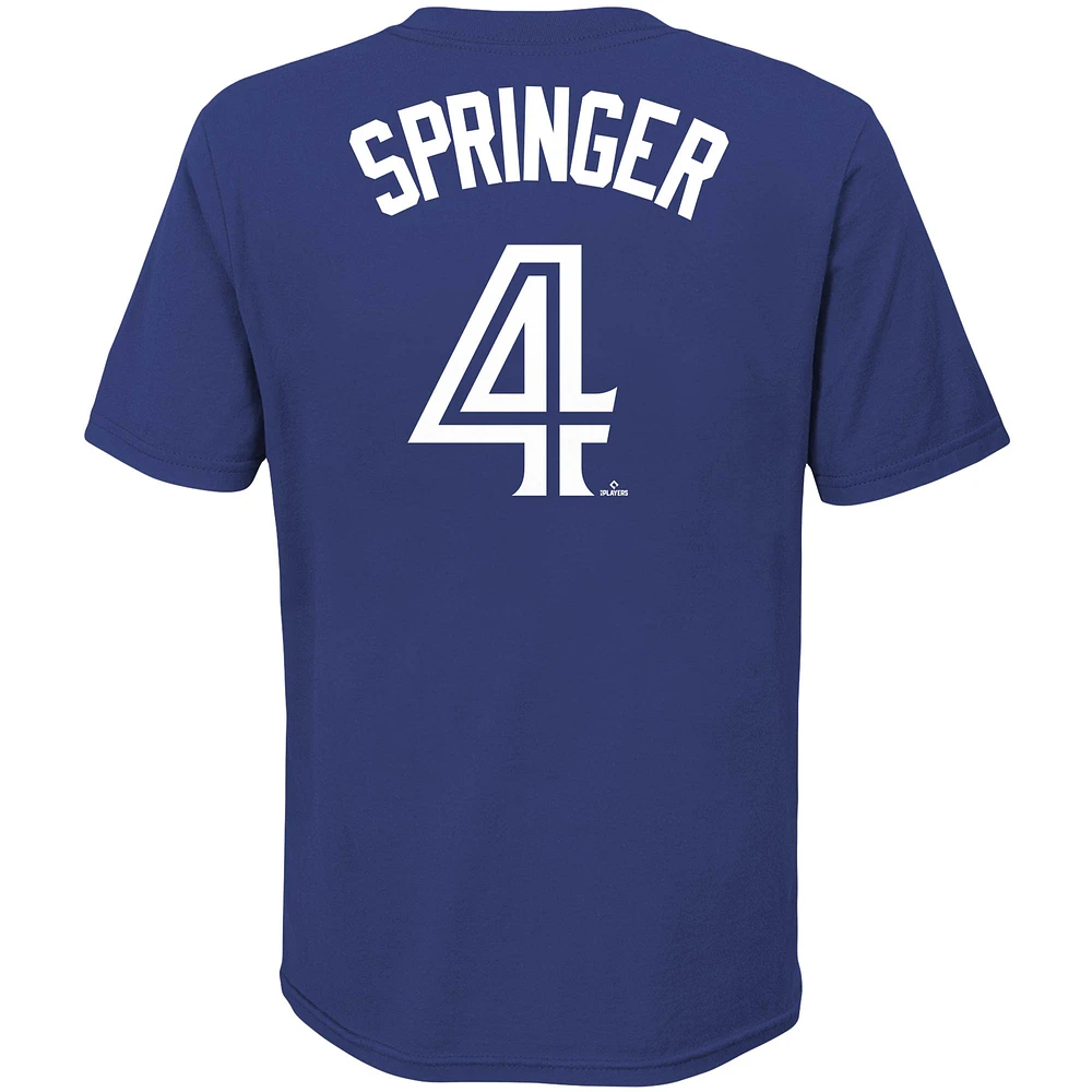 Youth Nike George Springer Royal Toronto Blue Jays Player Name & Number - T-Shirt