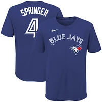 Youth Nike George Springer Royal Toronto Blue Jays Player Name & Number - T-Shirt