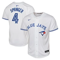 Maillot de joueur Nike George Springer blanc pour jeune des Blue Jays Toronto à domicile limité