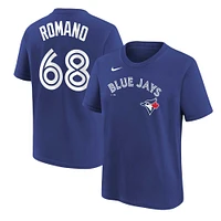 T-shirt avec nom et numéro du joueur Nike Jordan Romano Royal des Blue Jays de Toronto