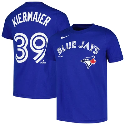 T-shirt avec nom et numéro de joueur des Blue Jays Toronto Royal Nike Kevin Kiermaier pour jeunes