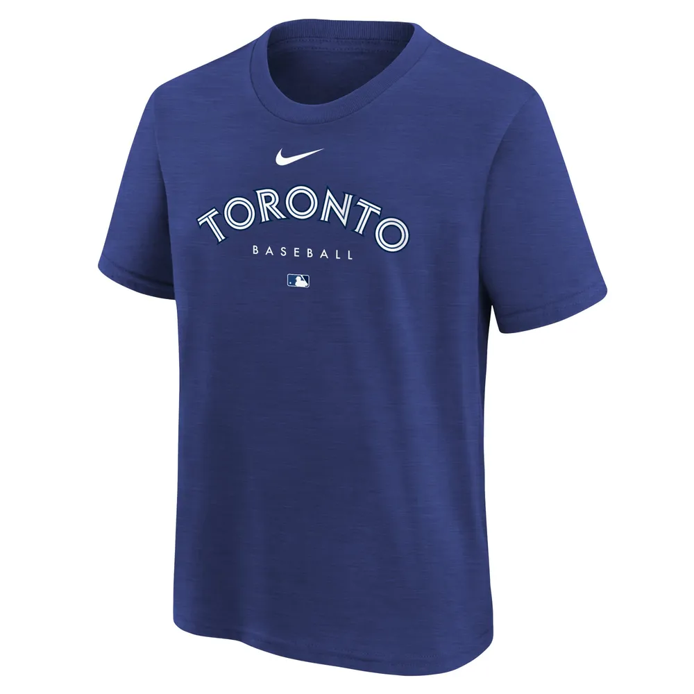 Toronto Blue Jays Nike Youth Authentic Collection Early Work Tri-Blend  T-Shirt - Powder Blue