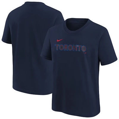 Youth Nike  Navy Toronto Blue Jays City Connect Wordmark T-Shirt