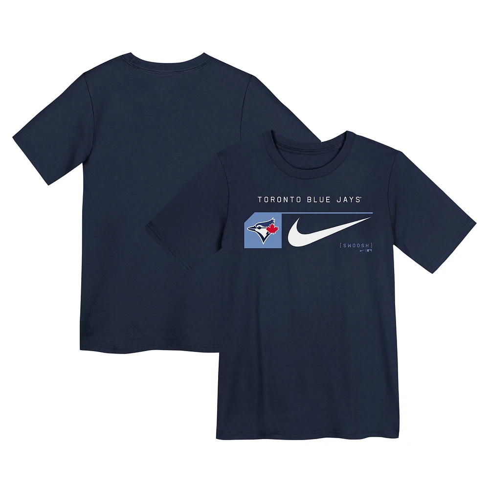 Youth Nike Navy Toronto Blue Jays Team Swoosh Lockup T-Shirt