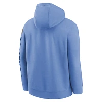 Sweat à capuche en molleton Nike pour jeunes, bleu poudre, Toronto Blue Jays Cooperstown Collection Splitter Club