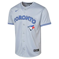 Maillot de joueur Nike pour jeunes Vladimir Guerrero Jr., gris, Toronto Blue Jays Away Limited