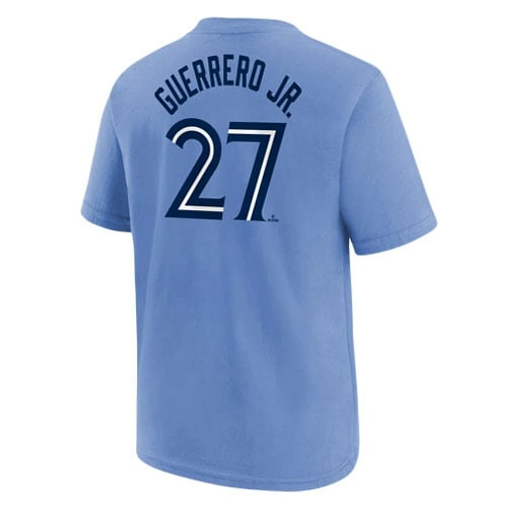Youth Nike Vladimir Guerrero Jr. Powder Blue Toronto Jays Player Name & Number - T-Shirt