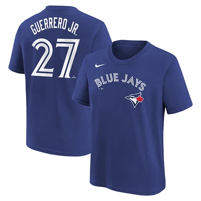 T-shirt Nike pour jeunes Vladimir Guerrero Jr. Royal Toronto Blue Jays Home avec nom et numéro du joueur