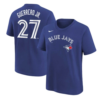 T-shirt avec nom et numéro des Blue Jays de Toronto Royal Nike Vladimir Guerrero Jr. pour jeunes