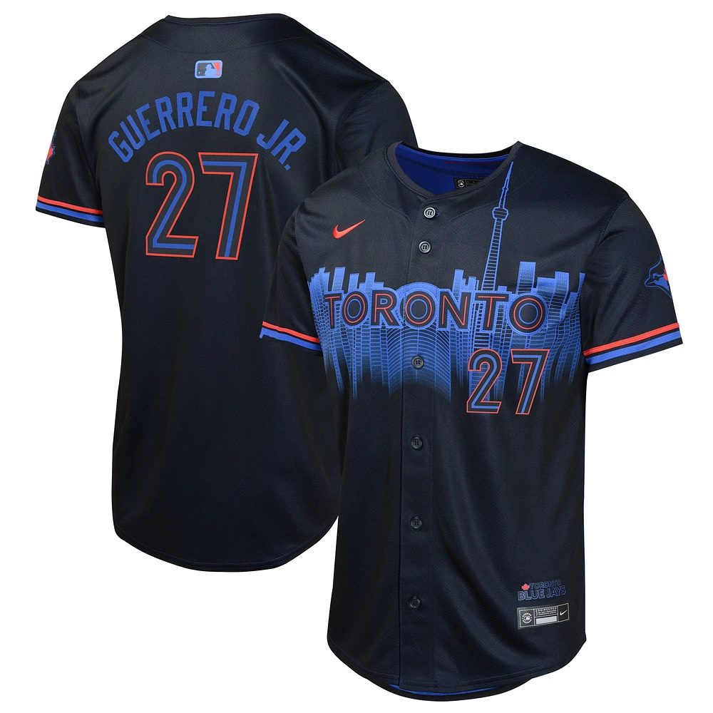 Maillot de joueur Nike Vladimir Guerrero pour jeunes des Blue Jays Toronto 2024 City Connect Limited, bleu marine