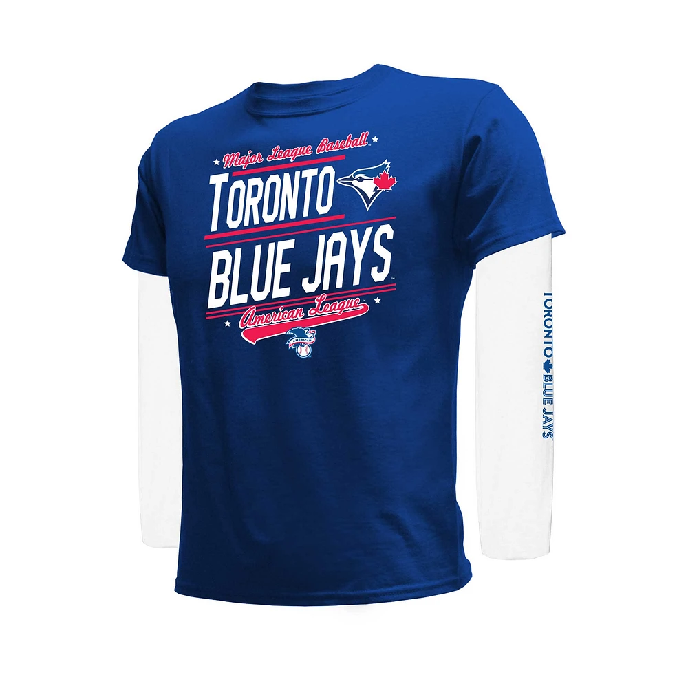 Youth Stitches Royal/White Toronto Blue Jays Combo T-Shirt Set