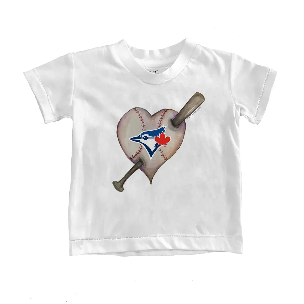 Lids Toronto Blue Jays Tiny Turnip Youth Heart Bat T-Shirt - White