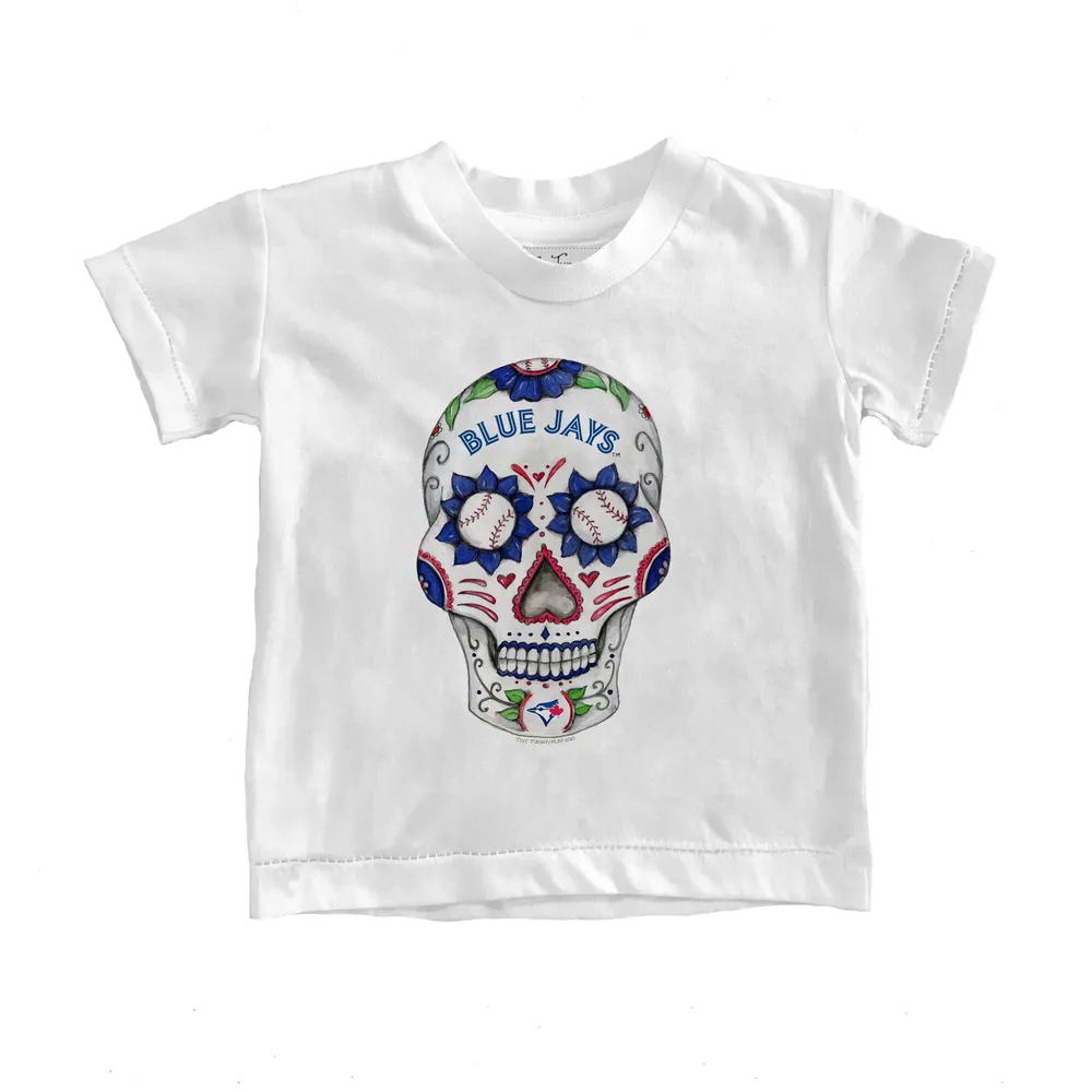 Lids Toronto Blue Jays Tiny Turnip Youth Sugar Skull T-Shirt - White