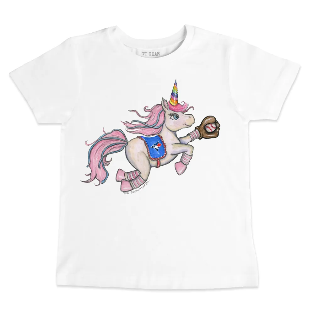 Toronto Blue Jays Tiny Turnip Youth Unicorn T-Shirt - White