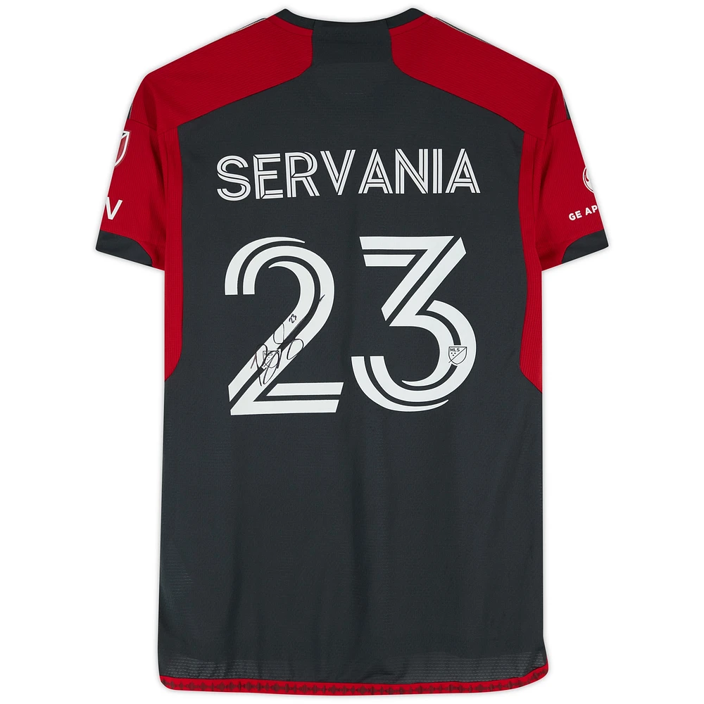Maillot noir #23 autographié par Brandon Servania du Toronto FC lors de la saison 2023 de la MLS