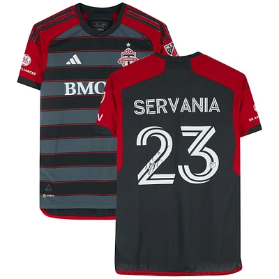 Maillot noir #23 autographié par Brandon Servania du Toronto FC lors de la saison 2023 de la MLS