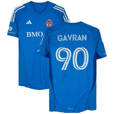 Maillot bleu #90 autographié par Luka Gavran du Toronto FC lors de la saison 2023 de la MLS