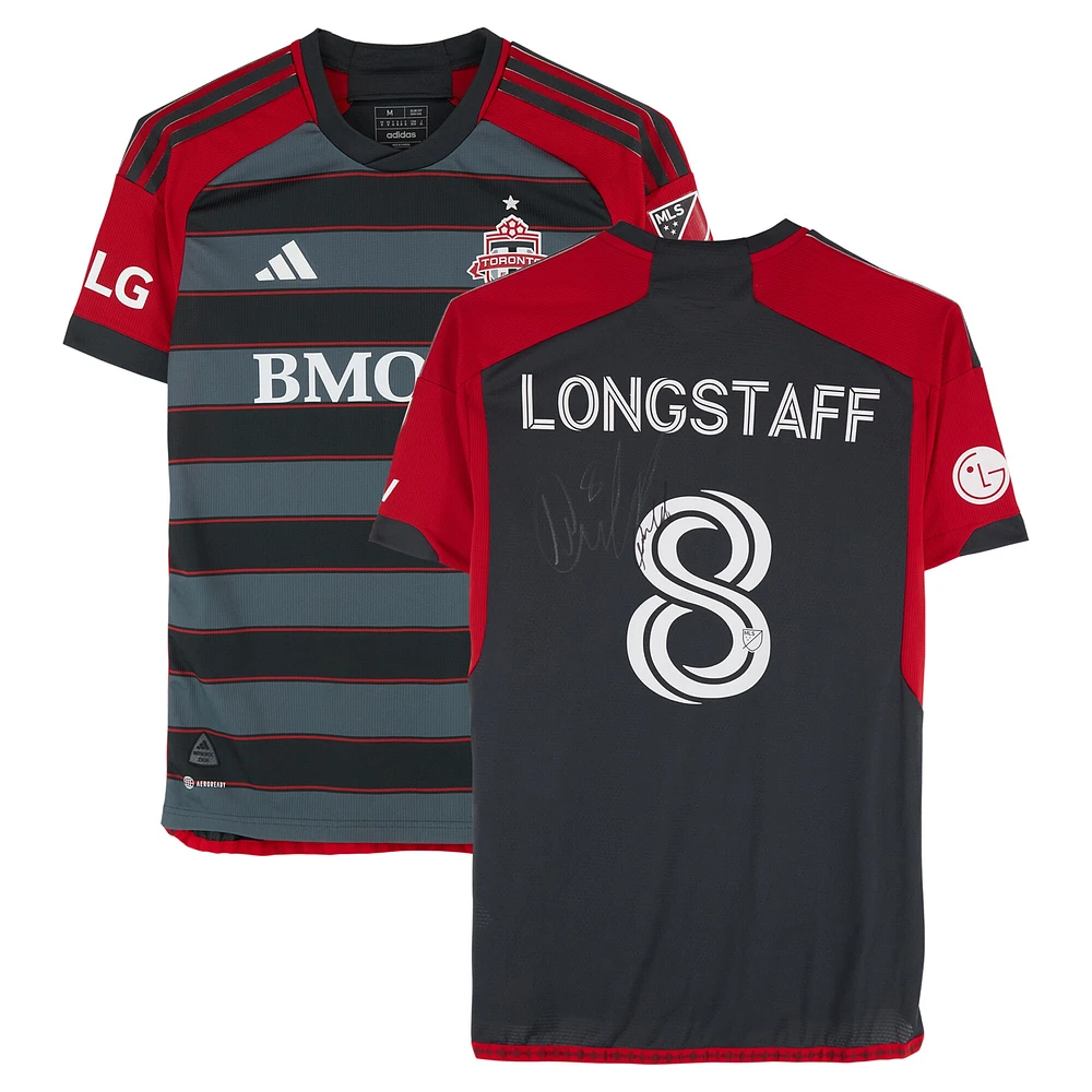 Maillot noir dédicacé Matthew Longstaff Toronto FC, numéro 8, saison 2024 de la MLS, taille M, V106832. Maillot Matty Longstaff AUTGU 45733. Maillot MUSCJR3915.