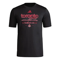Men's adidas  Black Toronto FC Distressed Pre-Game T-Shirt