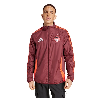 Veste réversible à glissière complète Anthem rouge Toronto FC 2025 pour homme adidas