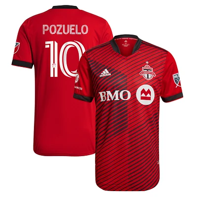 Homme adidas Alejandro Pozuelo Rouge Toronto FC 2021 A41 - Maillot de joueur authentique