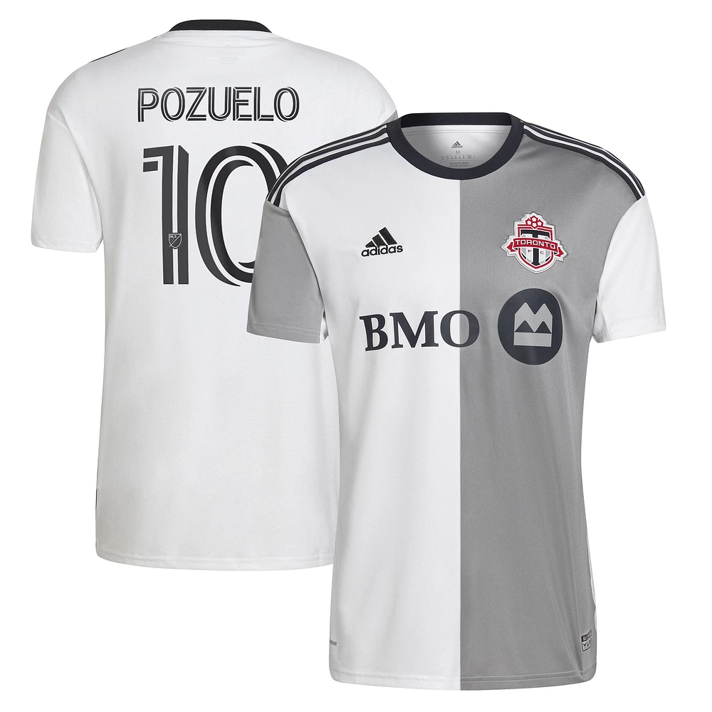 Men's adidas Alejandro Pozuelo White Toronto FC - 2022 Community Kit Replica Player Jersey