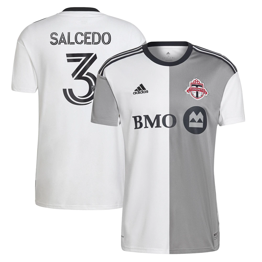 Men's adidas Carlos Salcedo White Toronto FC - 2022 Community Kit Replica Player Jersey