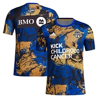 Haut de performance d'avant-match adidas violet/or Toronto FC 2023 MLS Works Kick Childhood Cancer x Marvel