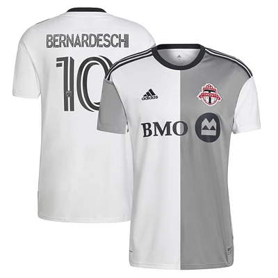 Maillot communautaire adidas Federico Bernardeschi pour homme, blanc, Toronto FC 2023 - de joueur réplique