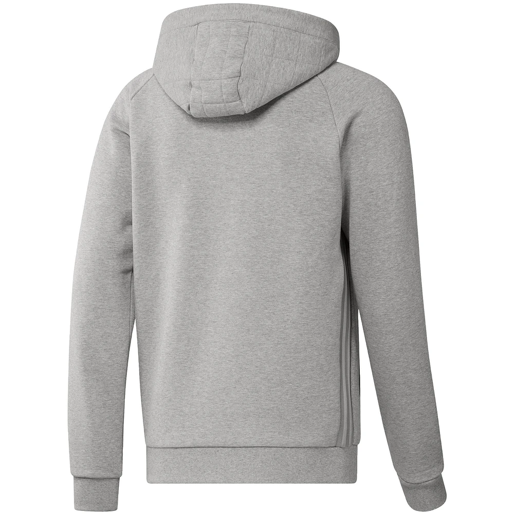 Men's adidas Heathered Gray Toronto FC Travel Raglan - Pullover Hoodie