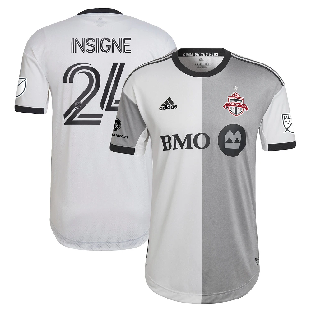 Adidas Lorenzo Insigne pour homme Blanc/Gris Toronto FC 2022 Secondaire